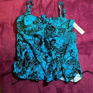 Septangle Tankini Swimtop size 24w NWT